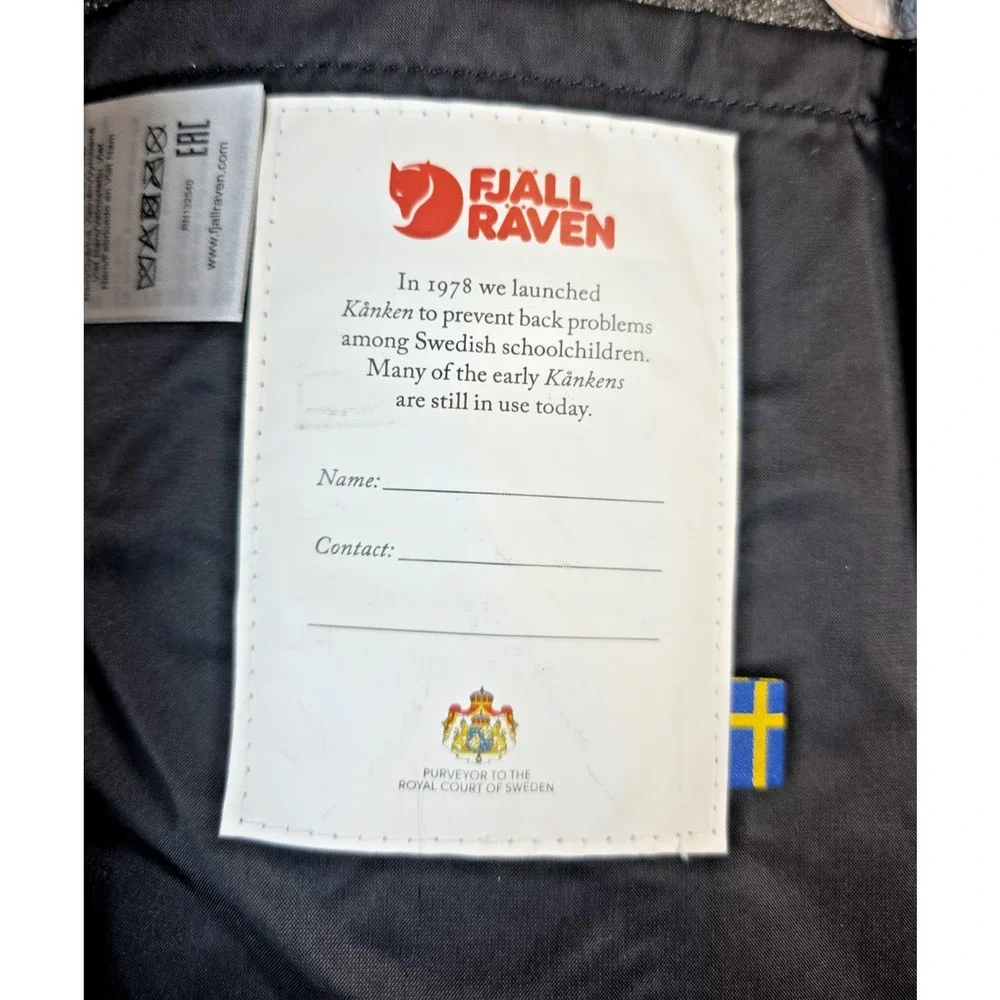 Fjallraven Kanken Mini Backpack Black Travel School EDC Festival Bag 23561